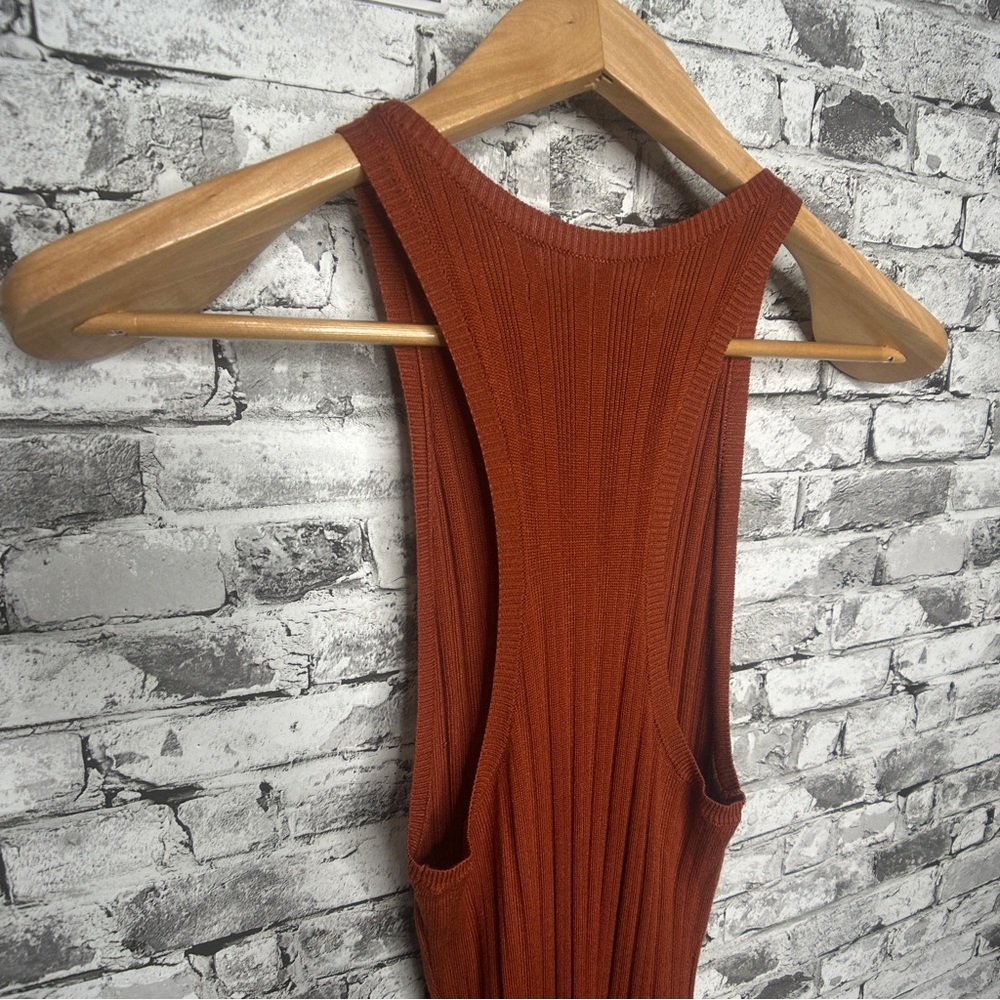 EUC Abercrombie & Fitch Knit Brown BodyCon Sleeveless Dress Size Small - Picture 10 of 12